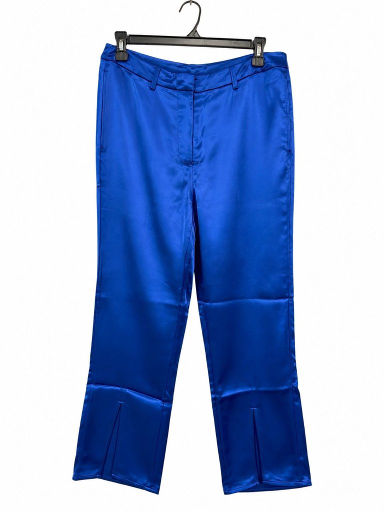 Sleek Front Slit Trousers Women's Size Large - Cobalt Blue - Nwt — image 8 of 8